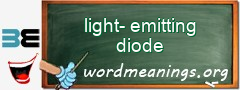 WordMeaning blackboard for light-emitting diode